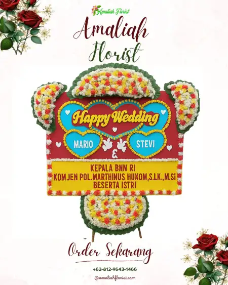 Papan Bunga Pernikahan Kebomas
